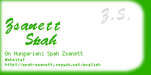 zsanett spah business card